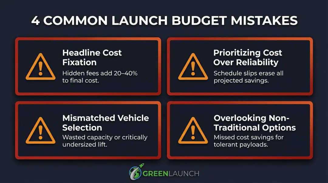Four common payload operator launch cost estimation mistakes and how to avoid them