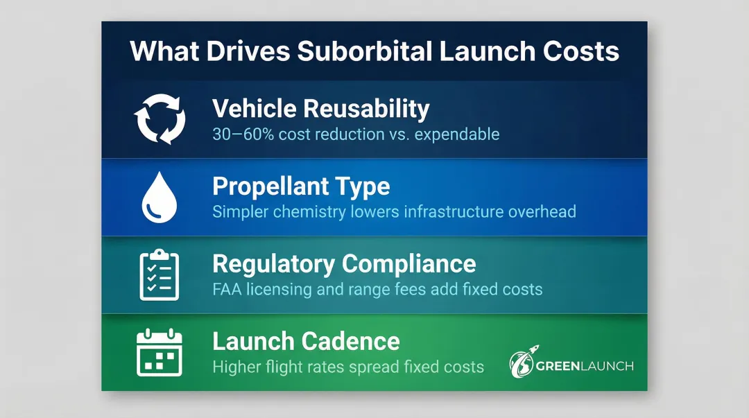Four key suborbital flight cost drivers from reusability to launch cadence breakdown