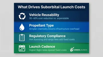 Four key suborbital flight cost drivers from reusability to launch cadence breakdown