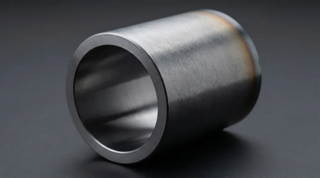 Tantalum bore liner material cross-section showing high-temperature erosion resistance properties