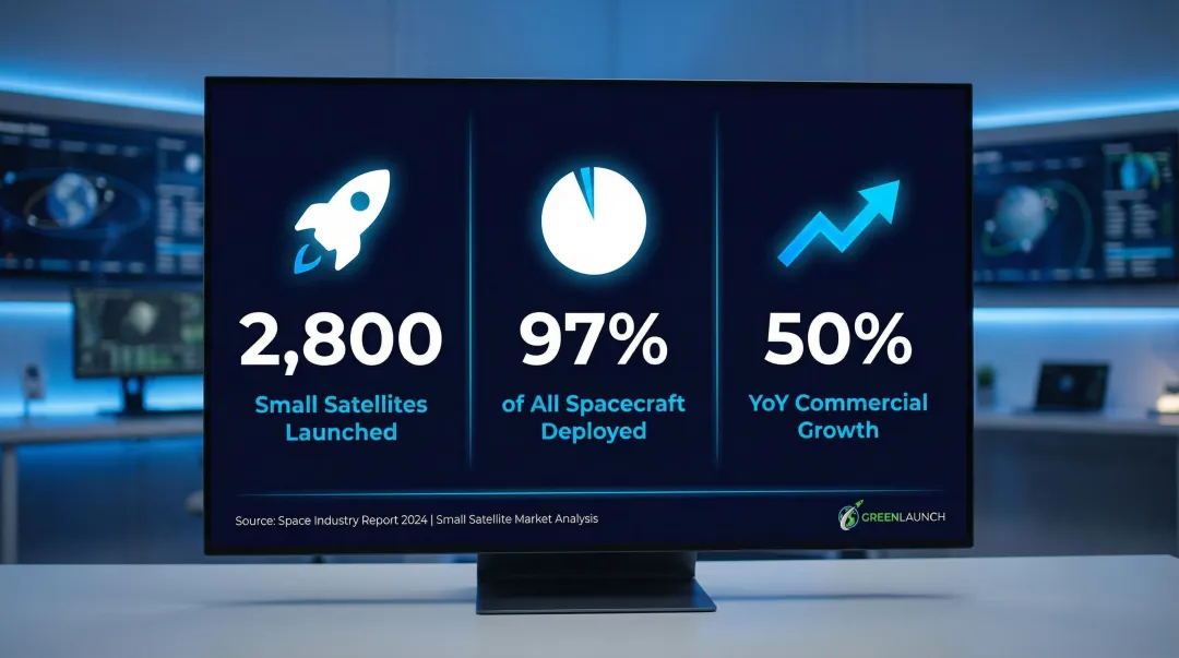 2024 small satellite launch statistics showing 97 percent of all spacecraft deployed
