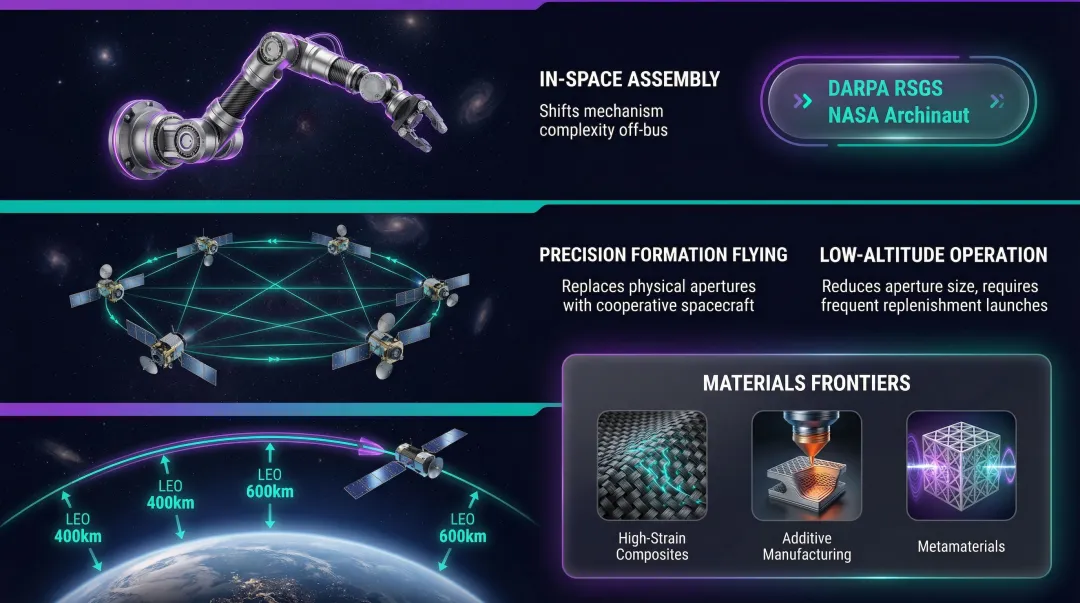 Next-generation small satellite deployable architecture approaches in-space assembly formation flying low-altitude operation