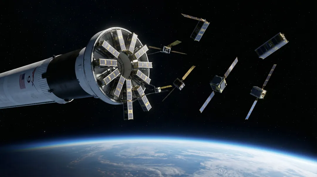 SpaceX Falcon 9 Transporter rideshare mission deploying CubeSats to sun-synchronous orbit