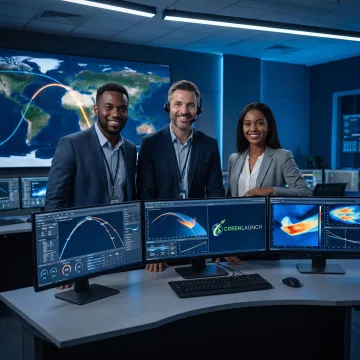 Engineers reviewing hypersonic flight data