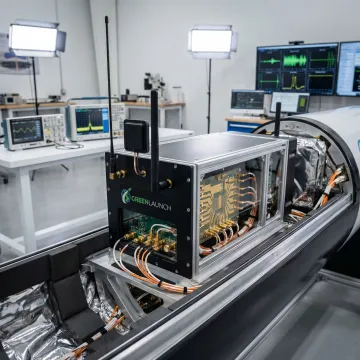 Near-space launch radio system integrated with payload