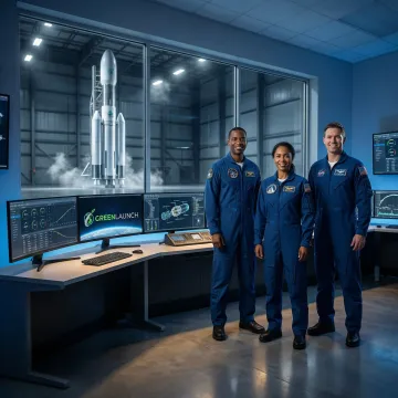 Engineers supporting a near space launch mission