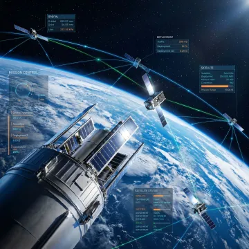 IoT satellite constellation launch concept