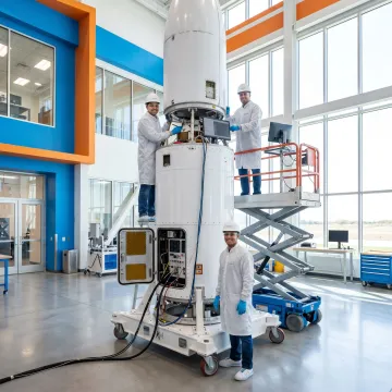 Scientific payload prepared for high-altitude launch