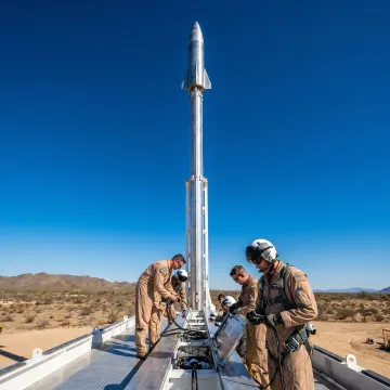 Suborbital launch vehicle prepared for mission