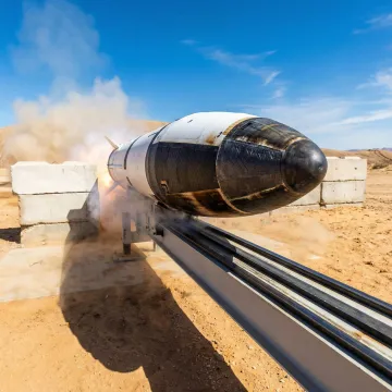 Heat shield material testing in high-speed flight