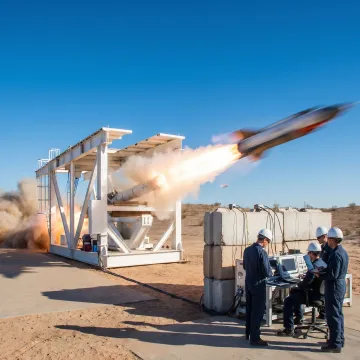 High-velocity interceptor test platform launch