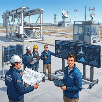 Engineers planning commercial launch support operations