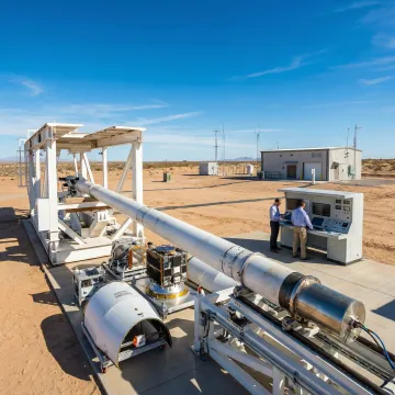 Impulse cannon launch system for defense and research testing