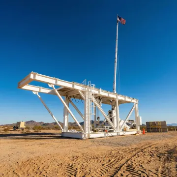 Ground launch system preparing a high-speed payload test