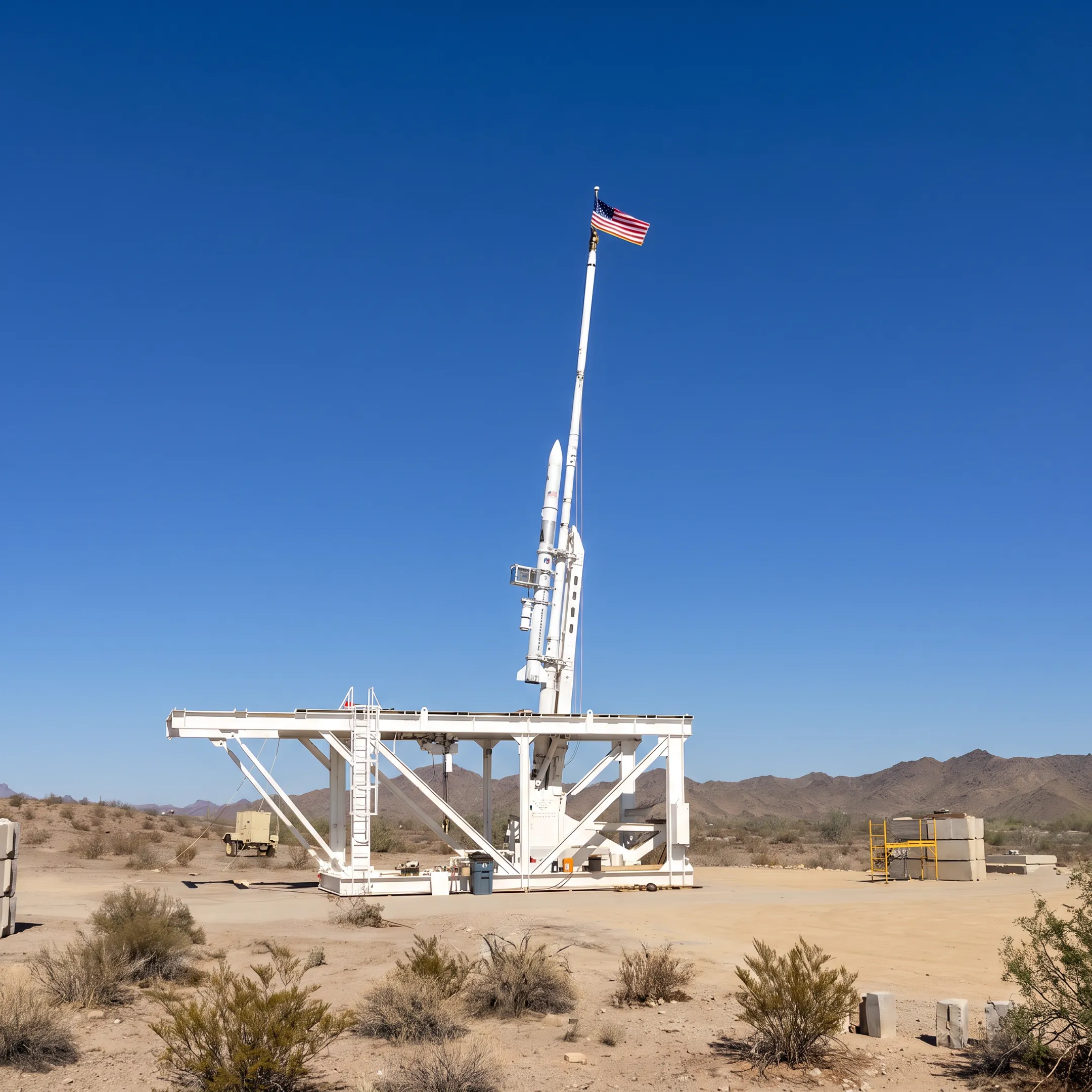 Mesospheric climate monitoring payload delivery vehicle preparing for sub-orbital launch