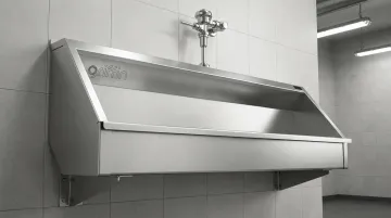 Griffin Products NSF-approved stainless steel urinal for commercial food service facility