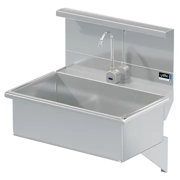 Knee operated surgical scrub sink