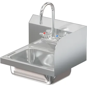 COMAL 14 X 10 X 5 HANDSINK WITH WALL FAUCET END SPLASH RIGHT