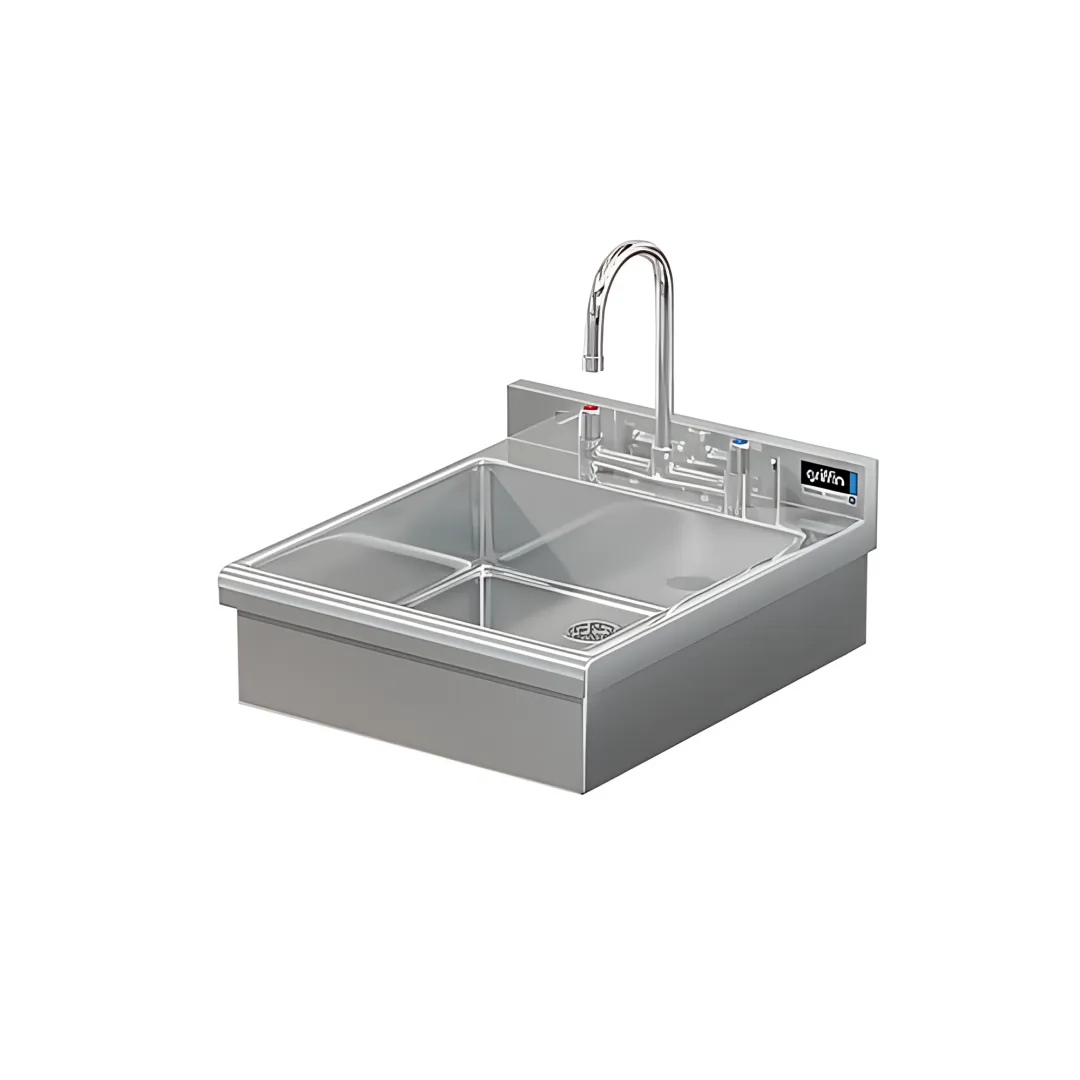 BRAZOS 16GA 17 X 17 X 5 HANDSINK W / DECK FAUCET