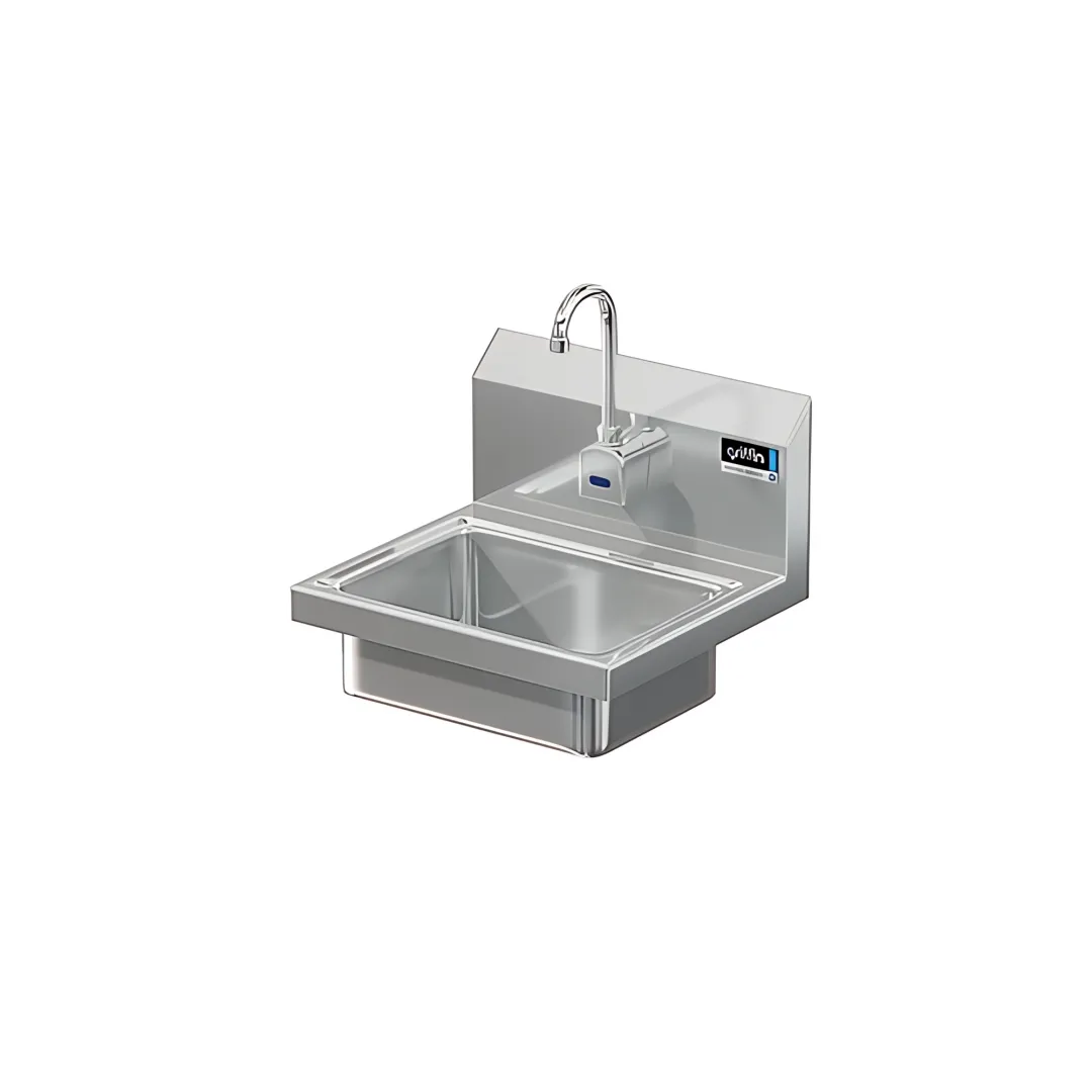 BRAZOS 16GA 14 X 10 X 5 HANDSINK W / WALL ELECTRONIC FAUCET