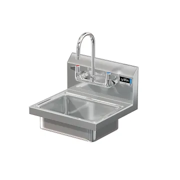 BRAZOS 16GA 14 X 10 X 5 HANDSINK W / WALL FAUCET