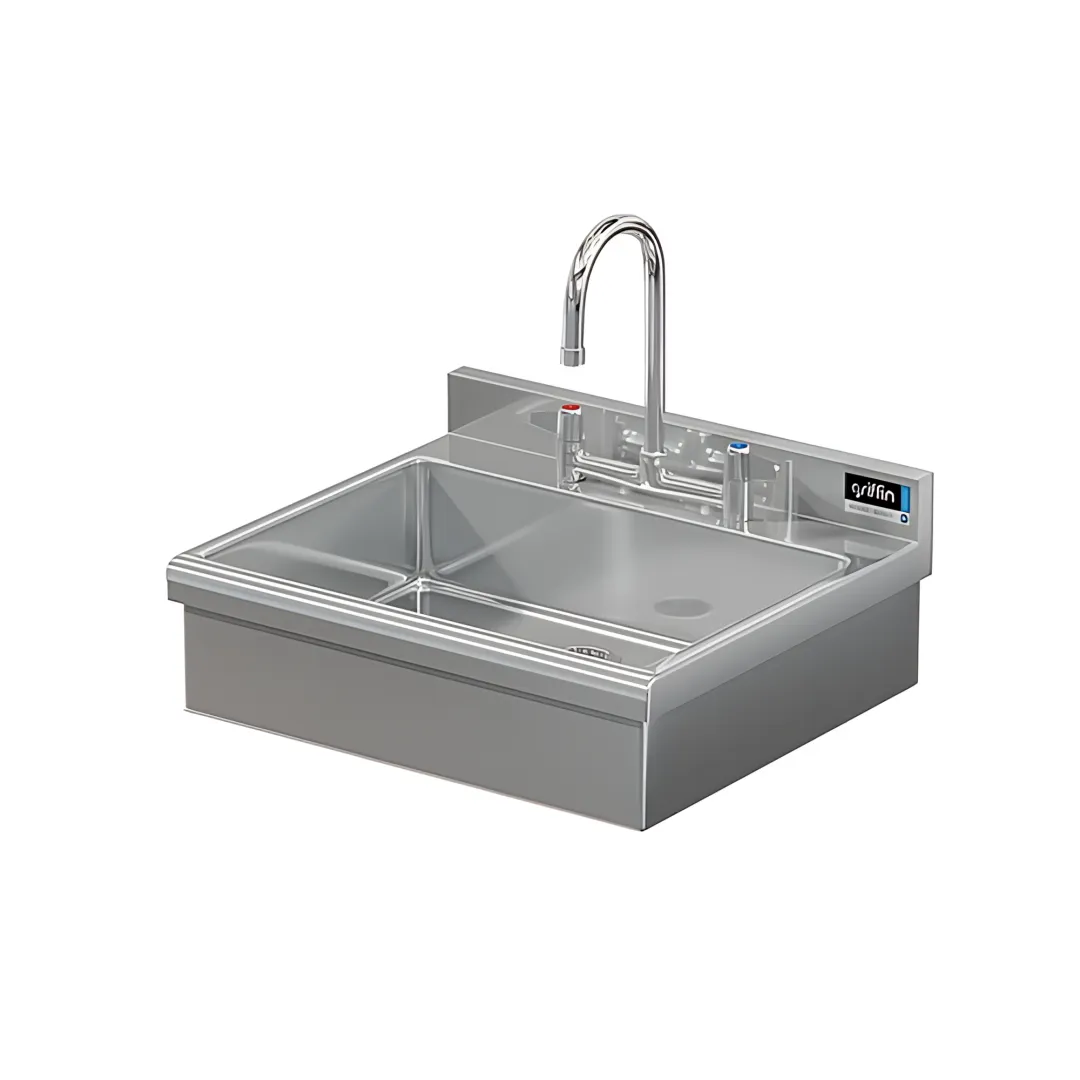 BRAZOS 16GA 20 X 14 X 5 HANDSINK W / DECK FAUCET