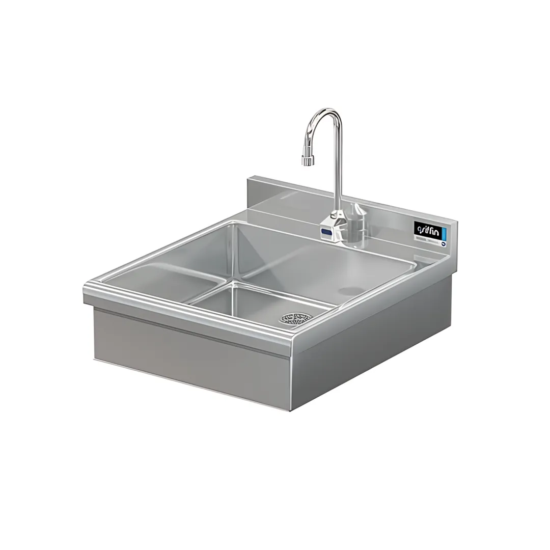 BRAZOS 16GA 17 X 17 X 5 HANDSINK W / DECK ELECTRONIC FAUCET
