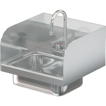 COMAL 14 X 10 X 5 HANDSINK WITH DECK FAUCET END SPLASH LEFT AND RIGHT