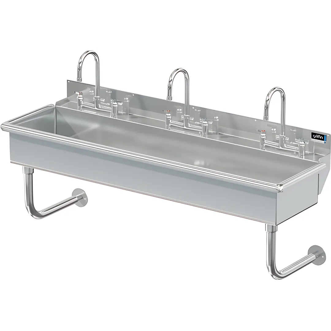 BLANCO 3 STATION X 60 W / DECK MT FAUCETS | 3 Faucet Trough Sinks