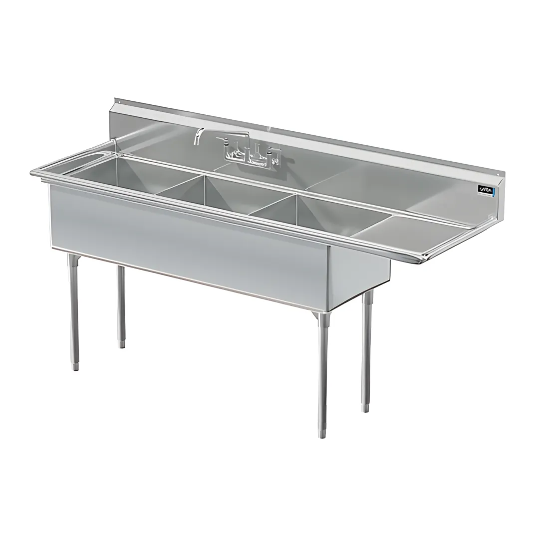 TRINITY 3 COMP 18 X 18 R18 DRAINBOARD | Wash Sinks