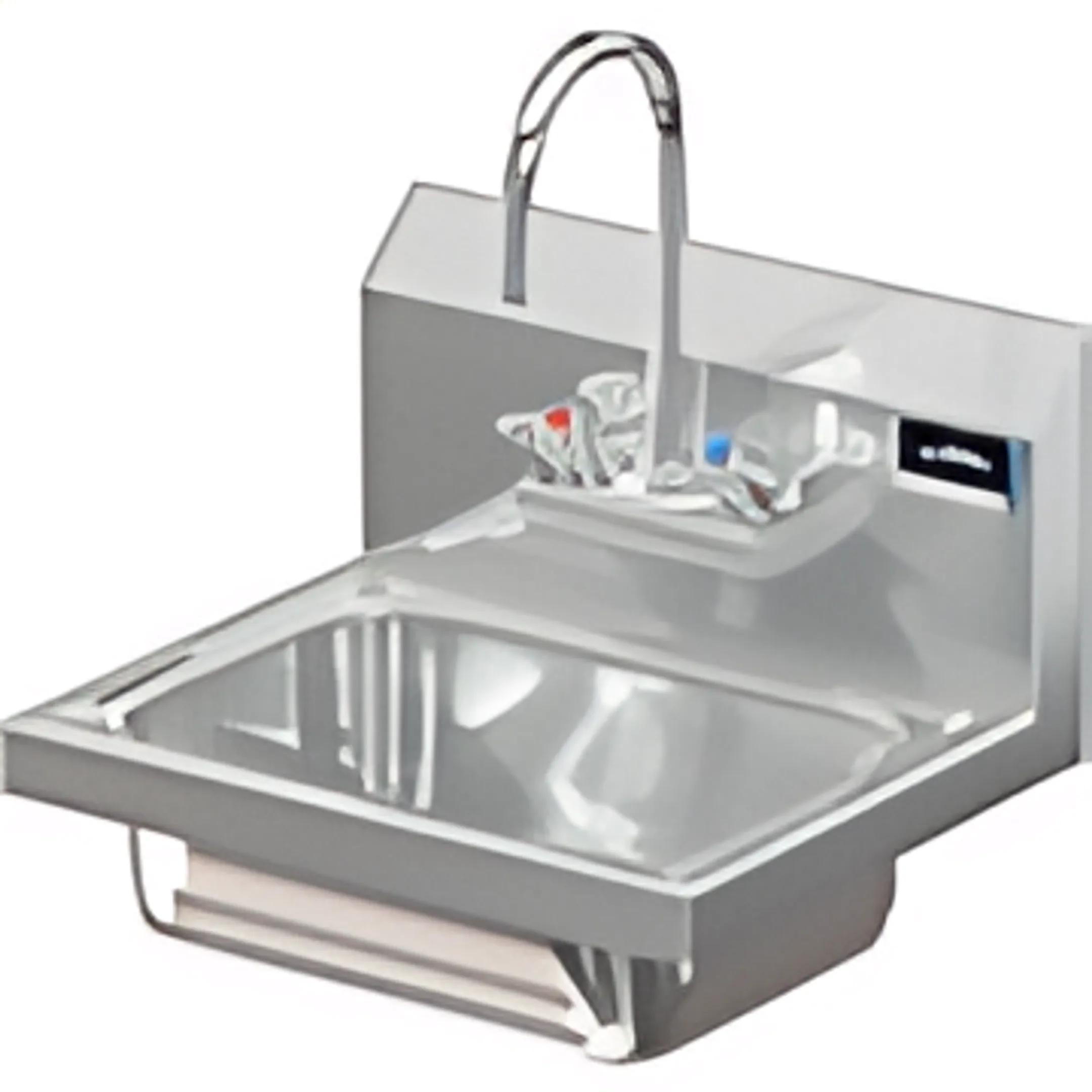 Compact drop-in sink inside a food truck