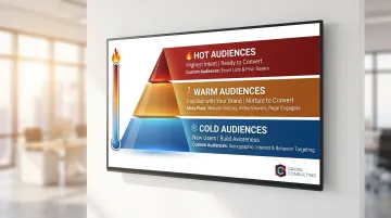 Facebook audience targeting temperature stack cold warm hot tier framework diagram