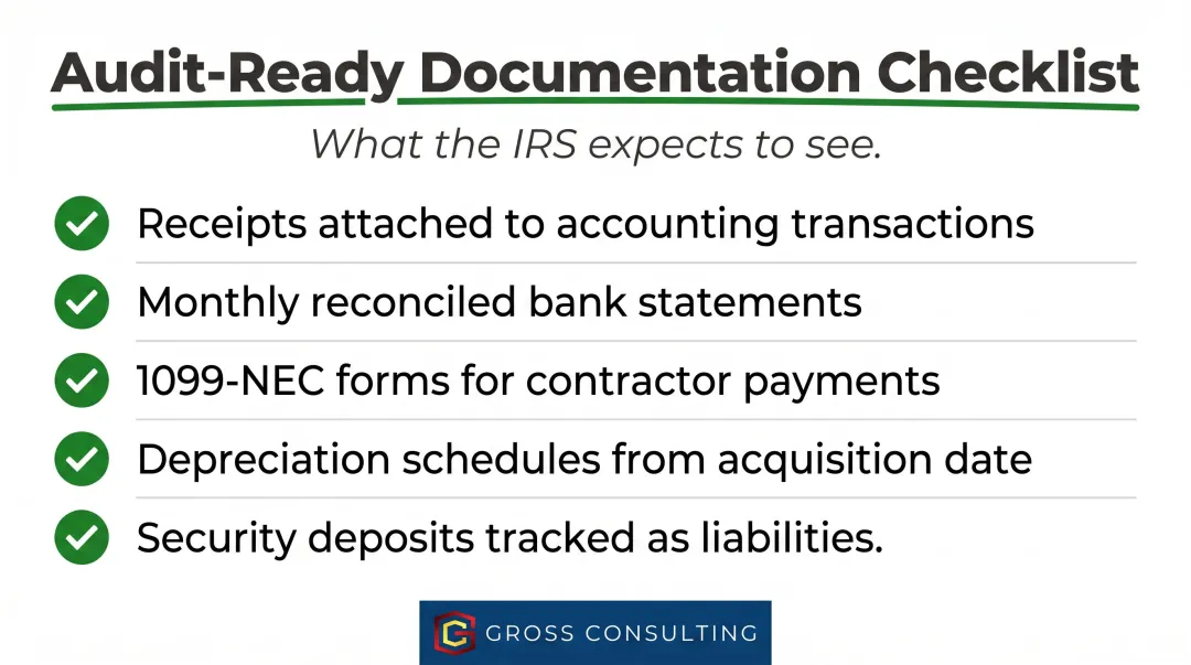 Real estate audit protection documentation checklist five required record types