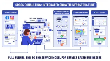 Gross Consulting hybrid AI and human Meta ads management growth system overview