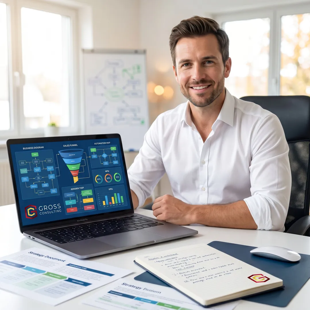 Consultant planning digital business systems