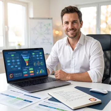 Consultant planning digital business systems