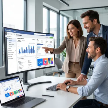 Facebook ads management campaign dashboard and creative planning