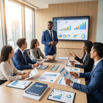 Business strategy consulting session with founder and advisors