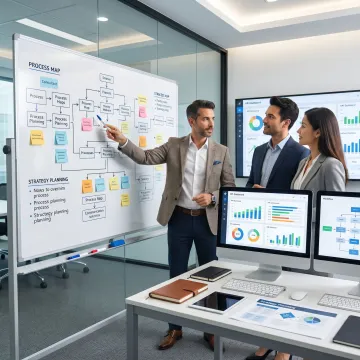 Business consultant leading a strategy execution planning session