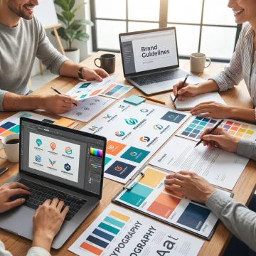 Brand identity strategy and design materials