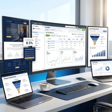 Law firm lead generation campaign dashboard