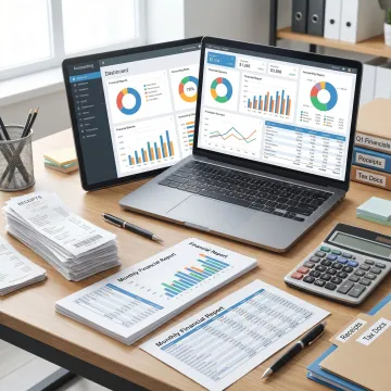 Monthly bookkeeping support for a growing business