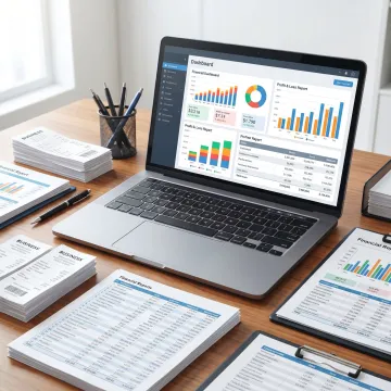 Small business bookkeeping dashboard and financial reports