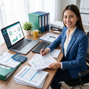 Bookkeeping reports and financial planning session