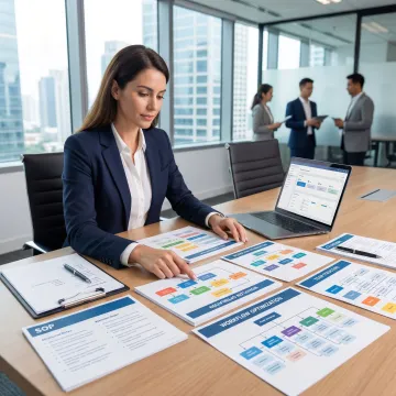 Consultant mapping business operations systems