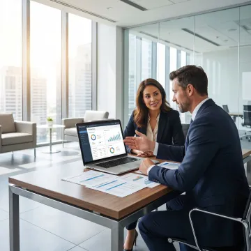 Finance and accounting operations consulting team reviewing reports