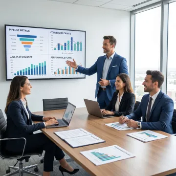 Sales consulting strategy session with business team