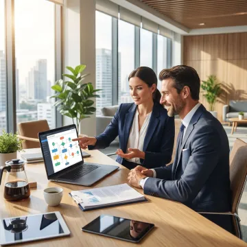 Business automation strategy session with workflow tools