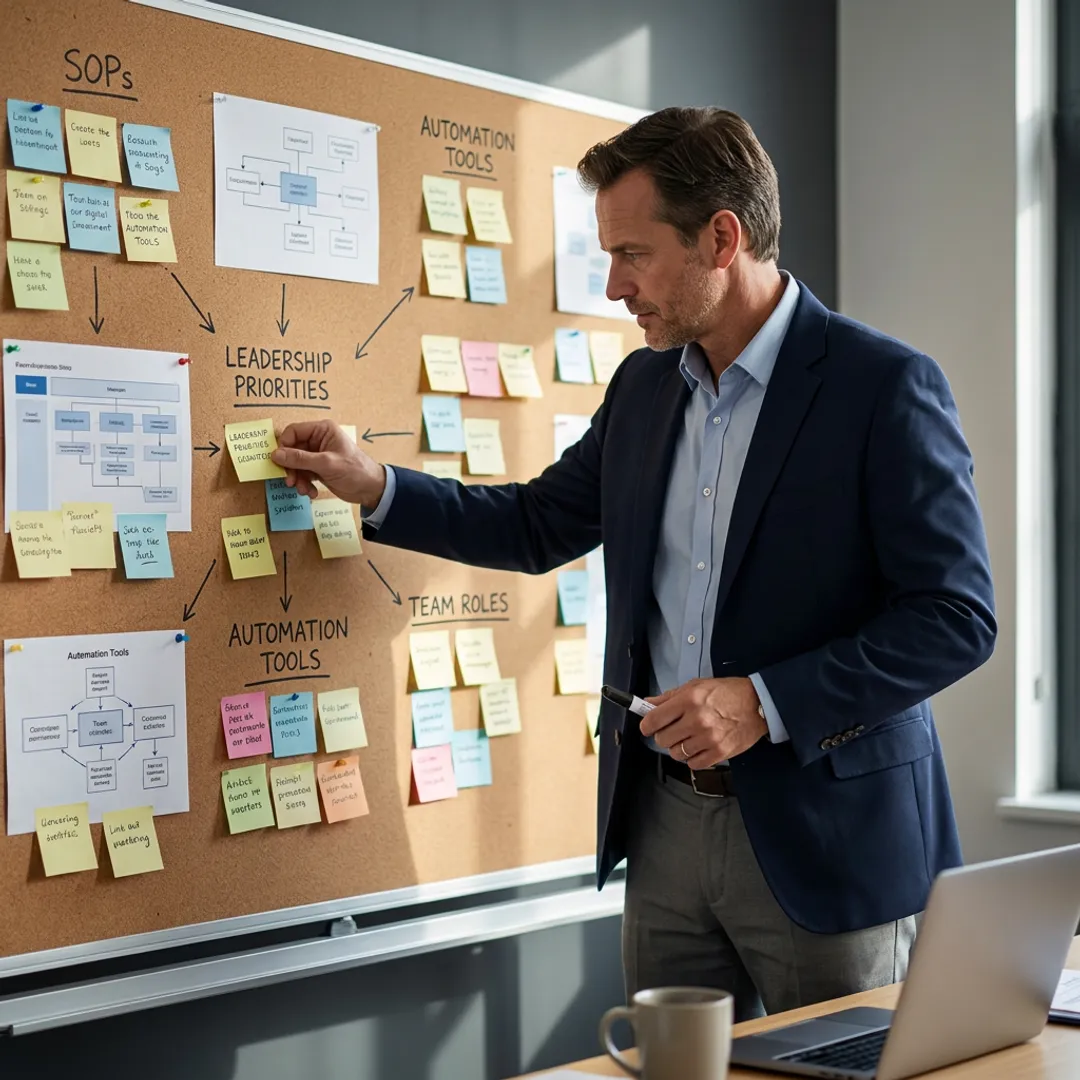 Consultant mapping executive growth strategy