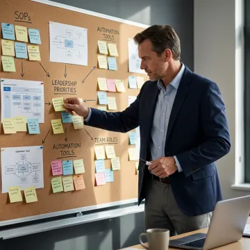 Consultant mapping executive growth strategy